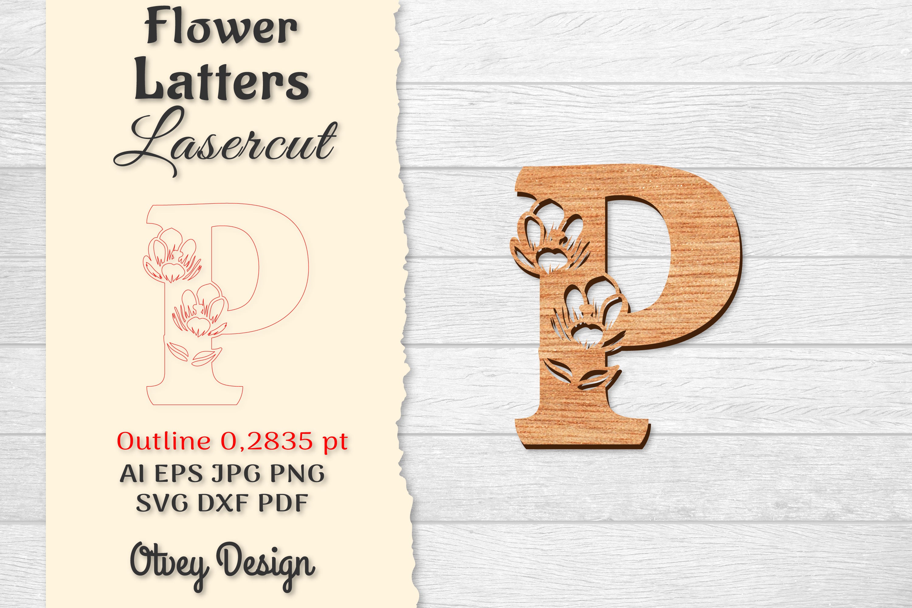 Flower Letters Laser Cut File SVG Bundle 98 - CraftNest - Digital Crafting and Art