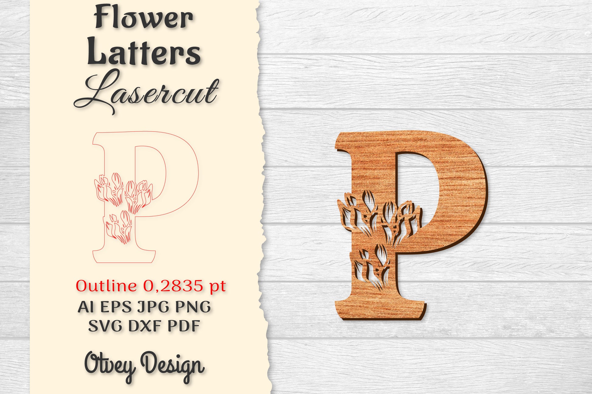 Flower Letters Laser Cut SVG Bundle 117 - CraftNest - Digital Crafting and Art