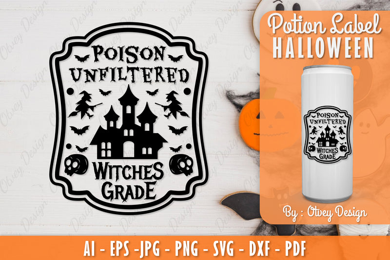 Halloween Potion Label SVG Bundle 8 - CraftNest - Digital Crafting and Art