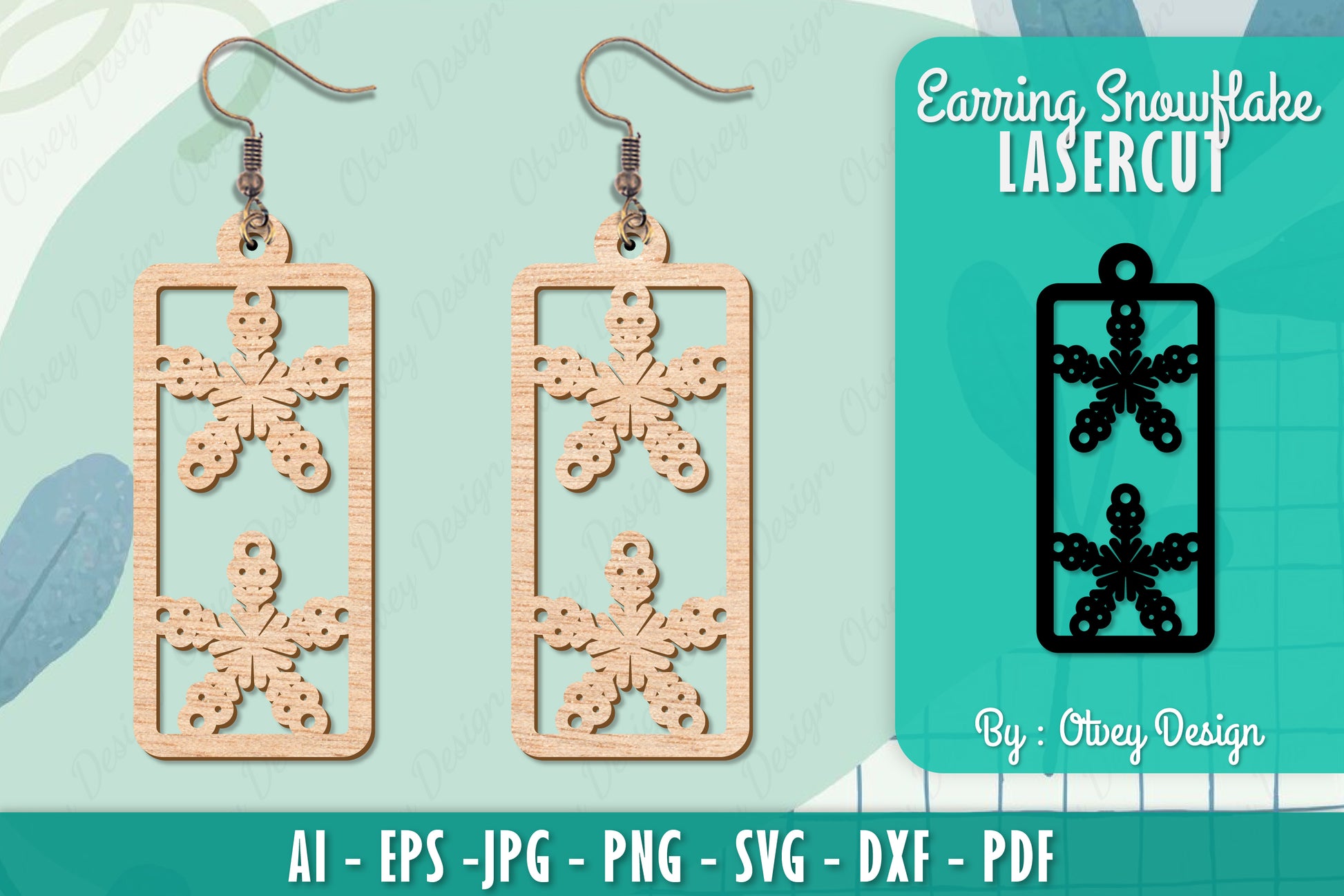 Snowflake Earring Lasercut SVG Bundle 24 - CraftNest - Digital Crafting and Art