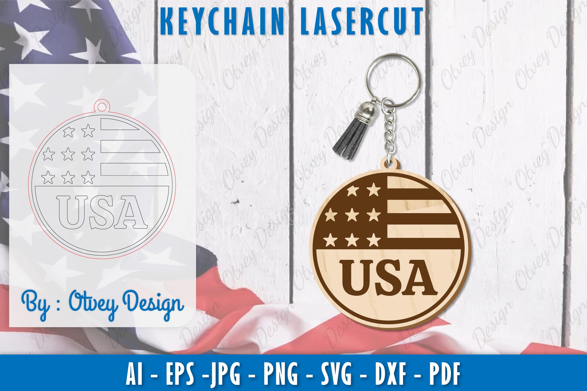 Patriotic Keychain SVG Bundle 8 - CraftNest - Digital Crafting and Art