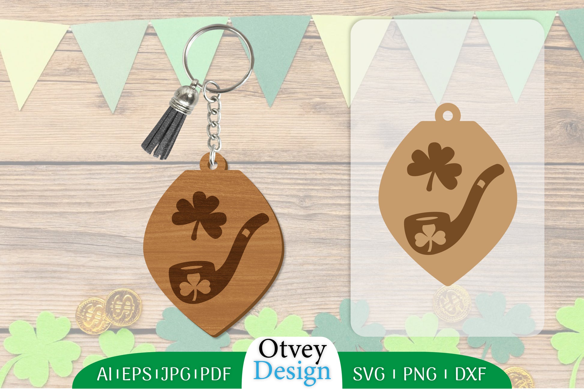 St Patrick's Day Keychain Lasercut SVG Bundle 22 - CraftNest - Digital Crafting and Art
