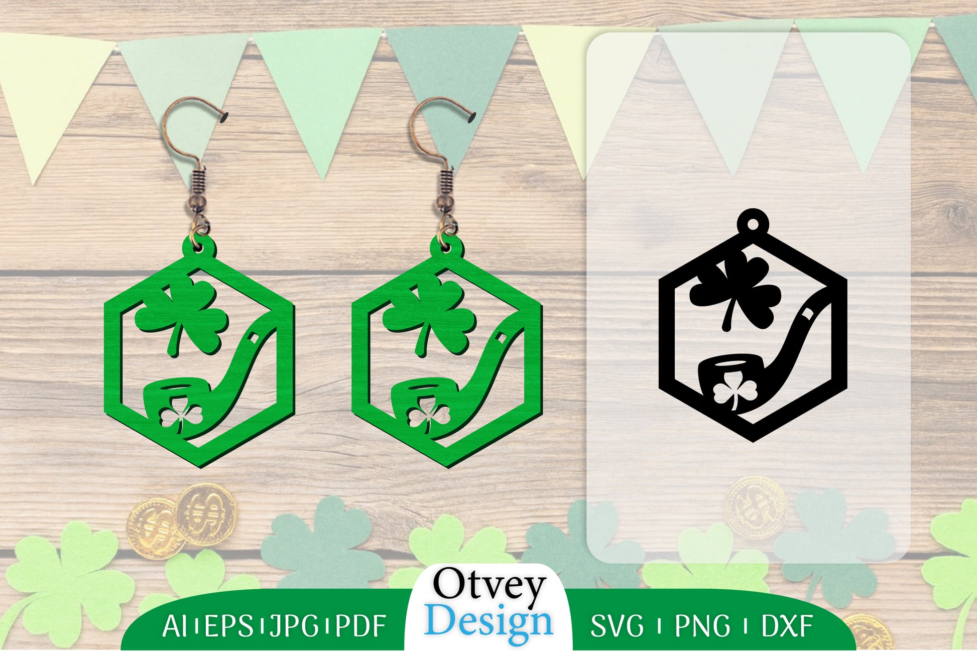St Patrick's Day Earring Lasercut SVG Bundle 12 - CraftNest - Digital Crafting and Art