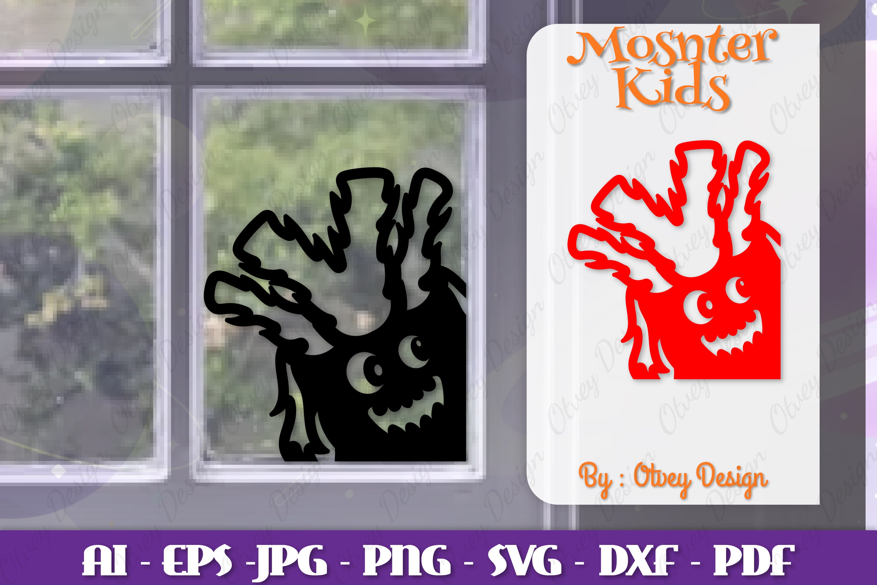 Halloween Window Cling Decor SVG Bundle