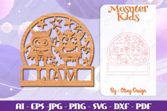 Monsters Kids Name Sign Lasercut SVG Bundle 16 - CraftNest - Digital Crafting and Art