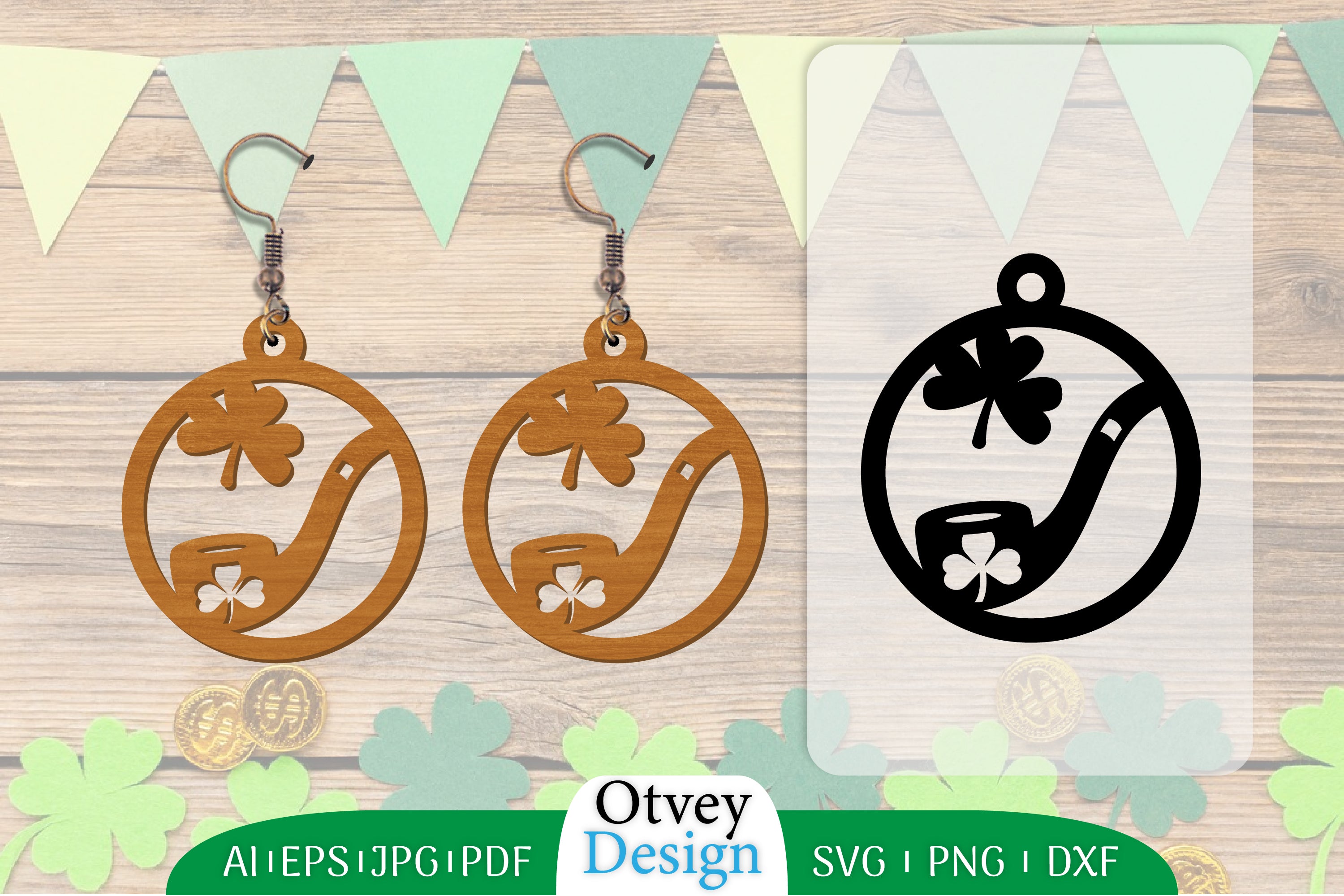St Patrick's Day Earring Lasercut SVG Bundle 24 - CraftNest - Digital Crafting and Art