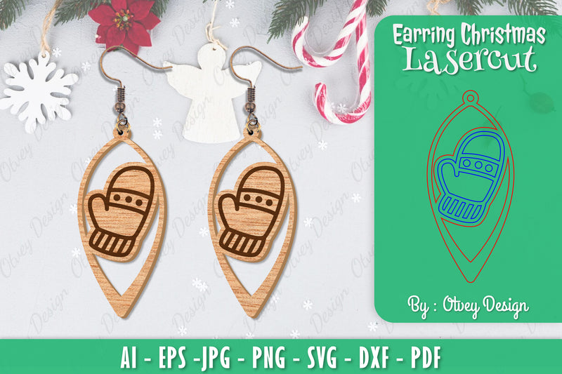 Christmas Earrings SVG Bundle 55 - CraftNest - Digital Crafting and Art