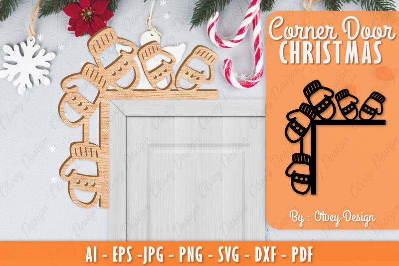 Christmas Corner Door SVG Bundle 8 - CraftNest - Digital Crafting and Art