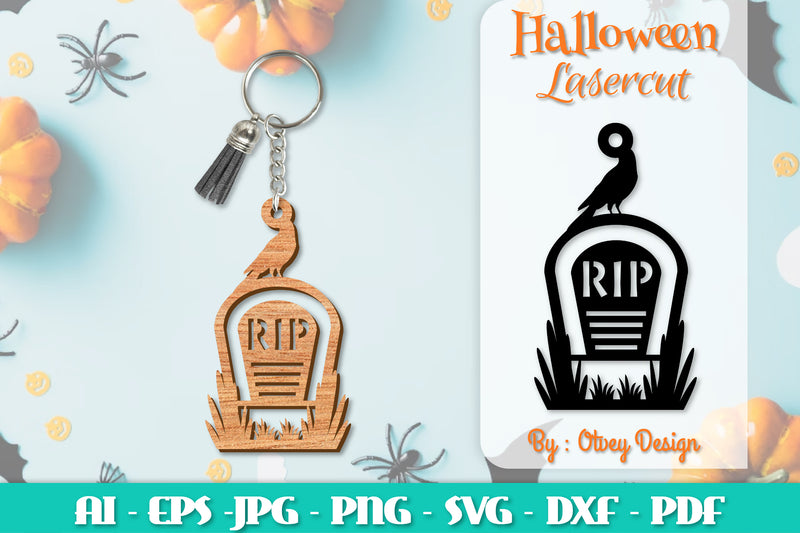 Keychain Halloween Lasercut SVG Bundle 240 - CraftNest - Digital Crafting and Art
