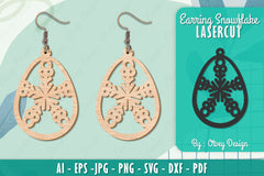 Snowflake Earring Lasercut SVG Bundle 56 - CraftNest - Digital Crafting and Art