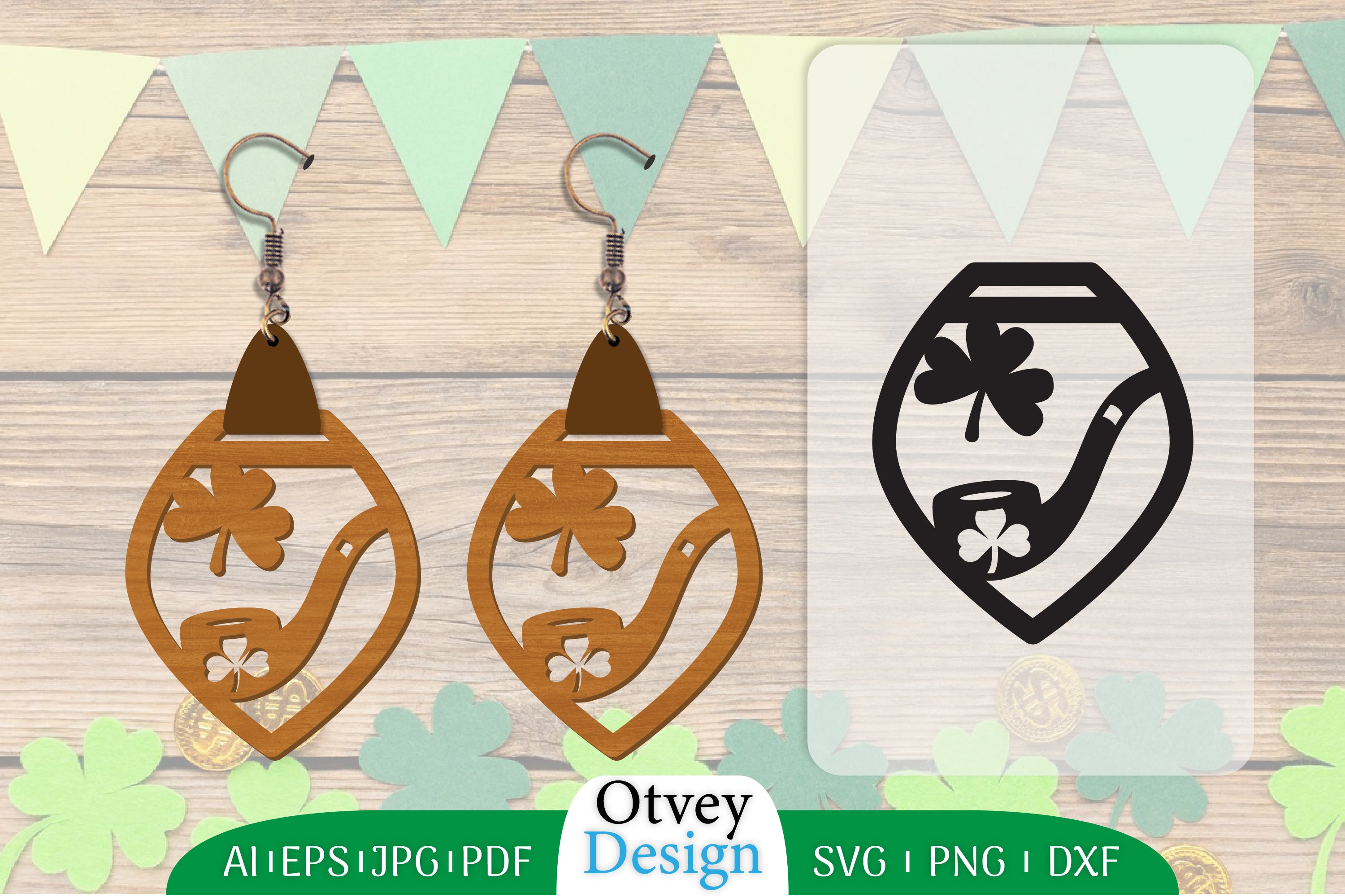 St Patrick's Day Earring Lasercut SVG Bundle 63 - CraftNest - Digital Crafting and Art