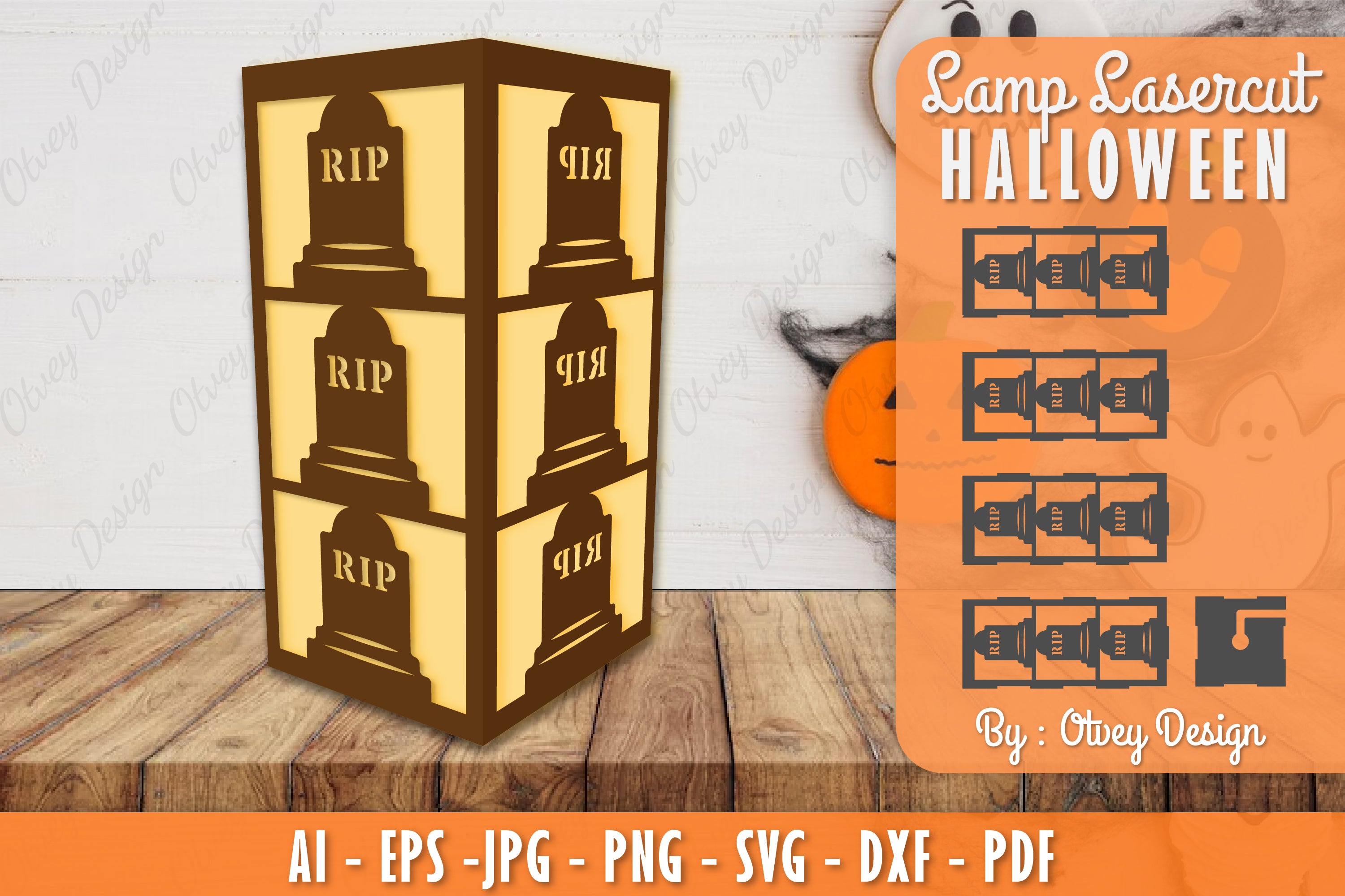 Halloween Lamp Lasercut SVG Bundle