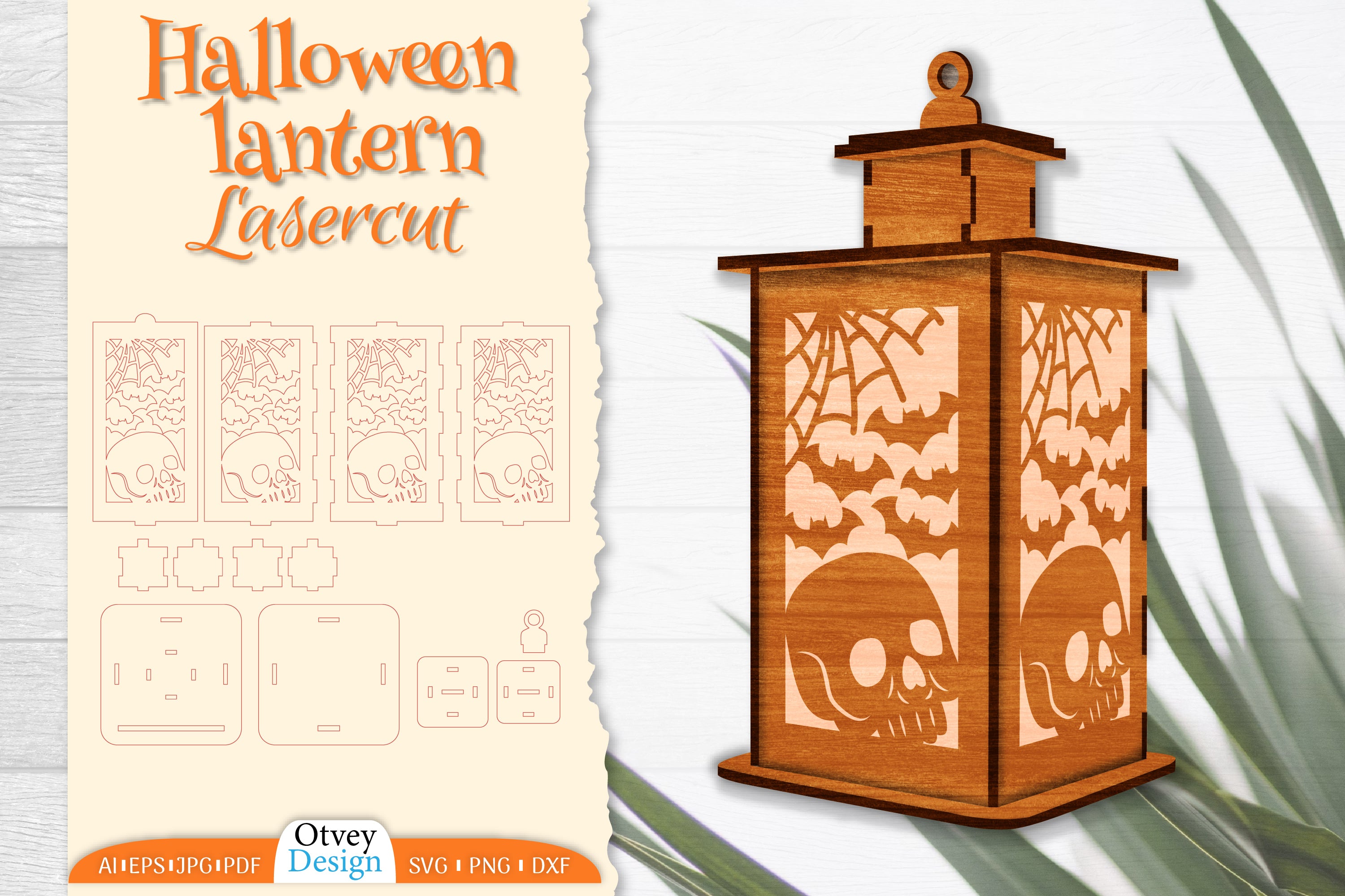 Halloween Lantern Lasercut SVG Bundle