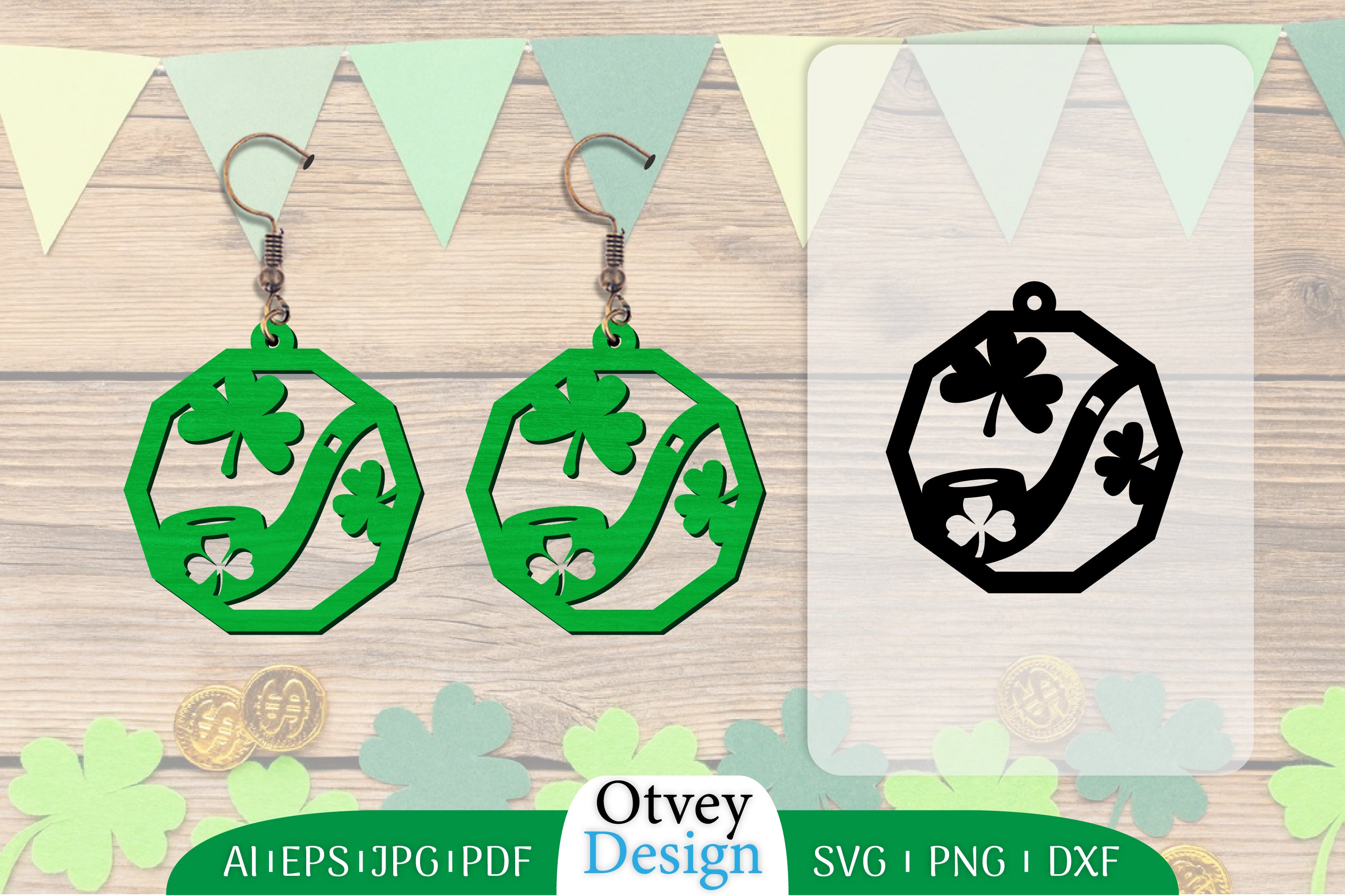 St Patrick's Day Earring Lasercut SVG Bundle 106 - CraftNest - Digital Crafting and Art