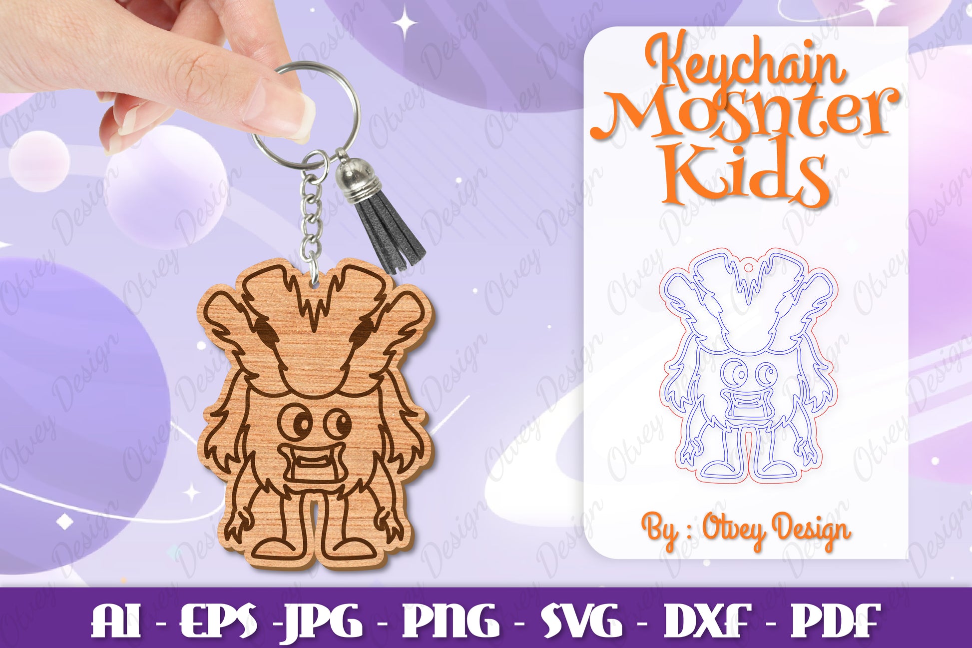Monster Kids Keychain SVG Bundle 15 - CraftNest - Digital Crafting and Art