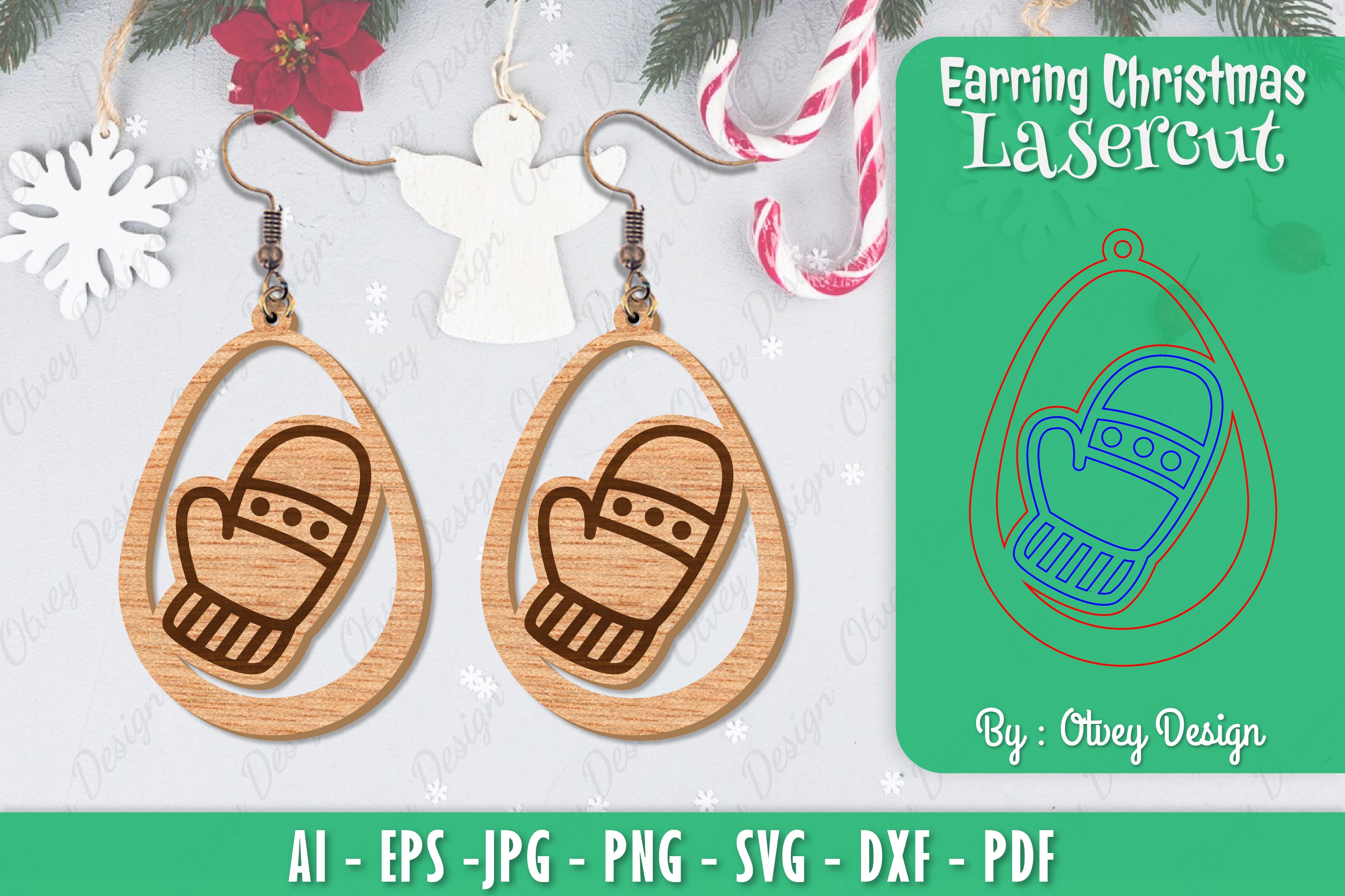 Christmas Earrings SVG Bundle 85 - CraftNest - Digital Crafting and Art