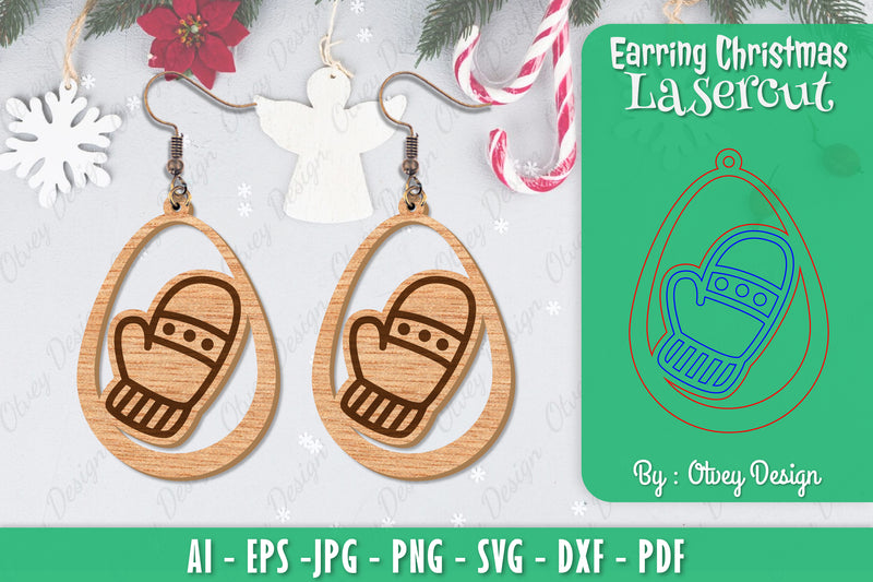 Christmas Earrings SVG Bundle 85 - CraftNest - Digital Crafting and Art