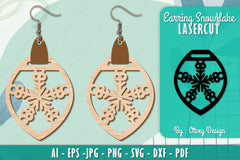 Snowflake Earring Lasercut SVG Bundle 152 - CraftNest - Digital Crafting and Art