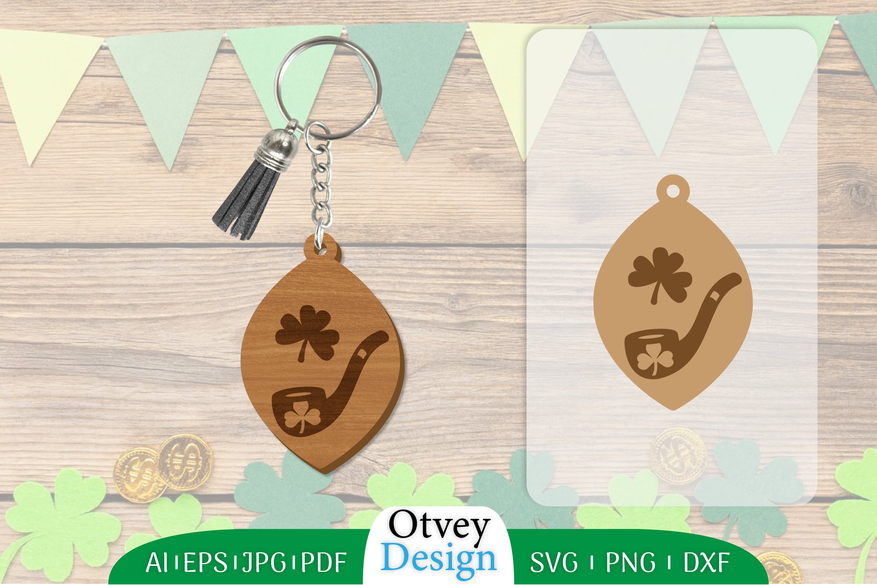 St Patrick's Day Keychain SVG Bundle 53 - CraftNest - Digital Crafting and Art