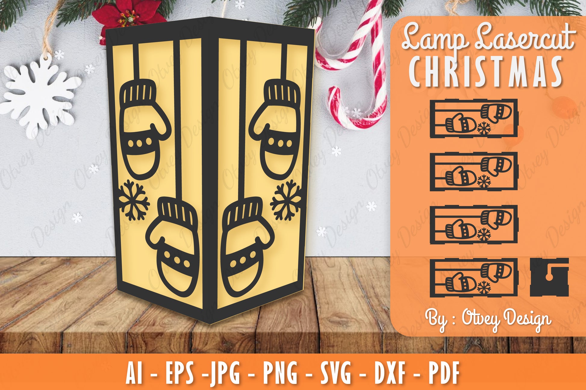 Christmas Lamp Lasercut SVG Bundle 8 - CraftNest - Digital Crafting and Art