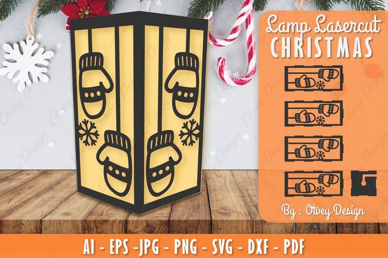 Christmas Lamp Lasercut SVG Bundle 8 - CraftNest - Digital Crafting and Art