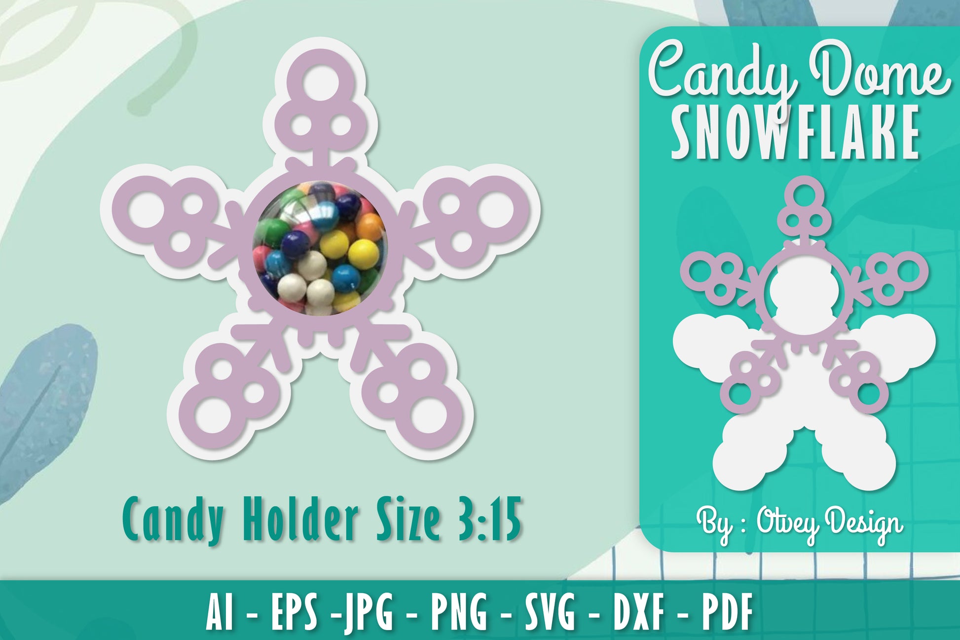 Snowflake Candy Dome SVG Bundle 8 - CraftNest - Digital Crafting and Art
