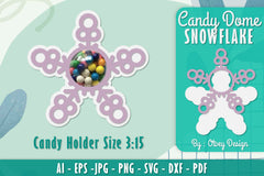 Snowflake Candy Dome SVG Bundle 8 - CraftNest - Digital Crafting and Art