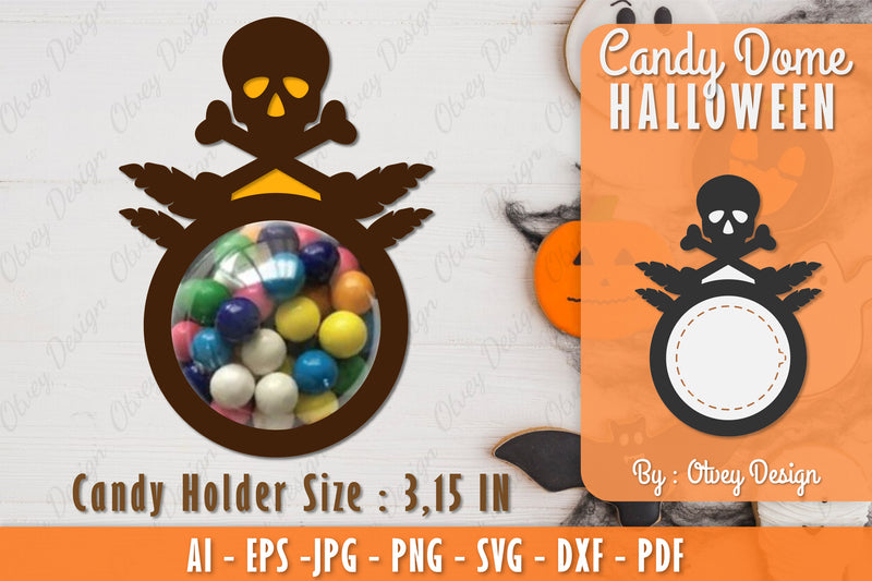 Halloween Candy Dome SVG Bundle 9 - CraftNest - Digital Crafting and Art