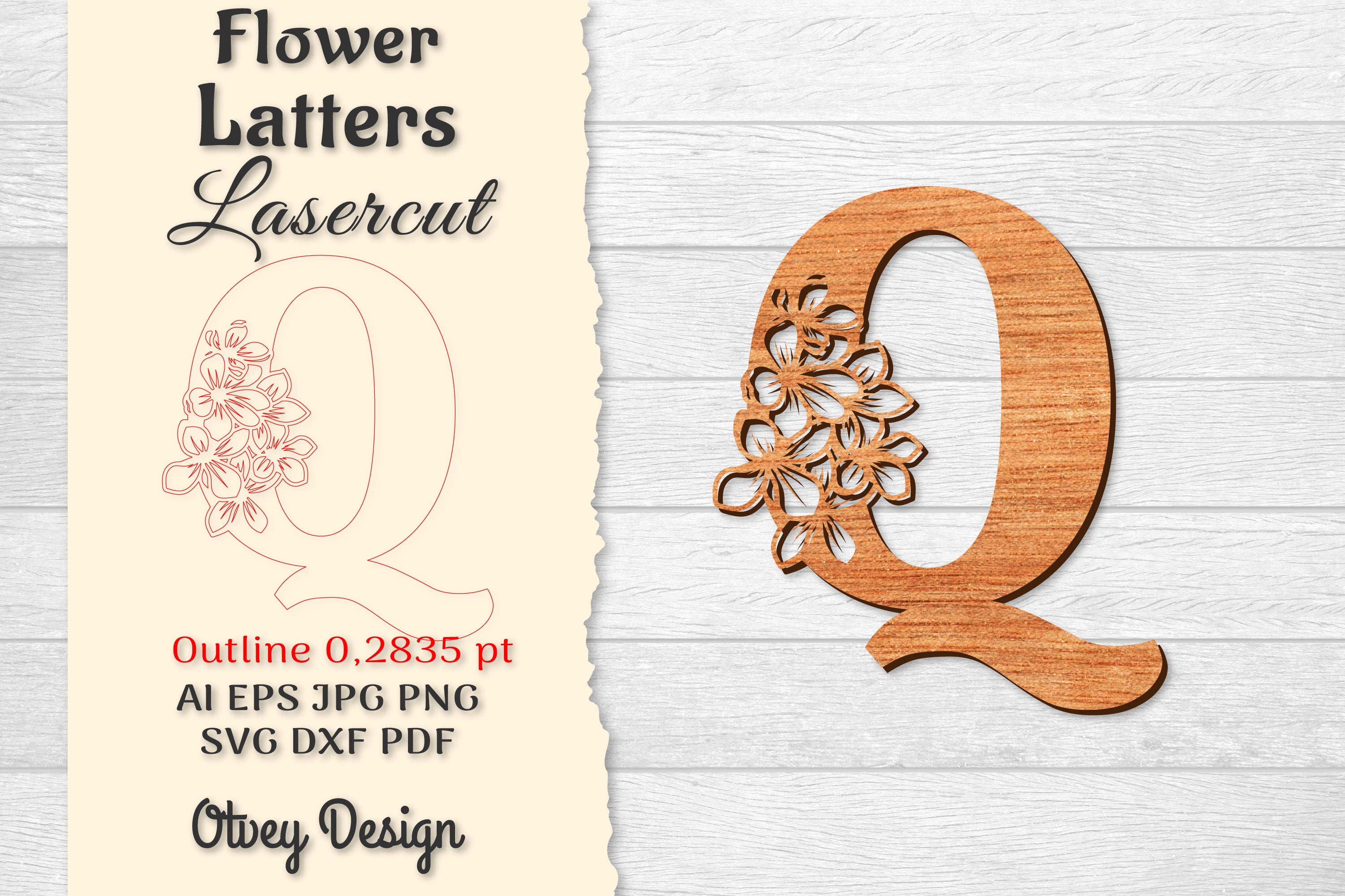Flower Letters Laser Cut File SVG Bundle 140 - CraftNest - Digital Crafting and Art