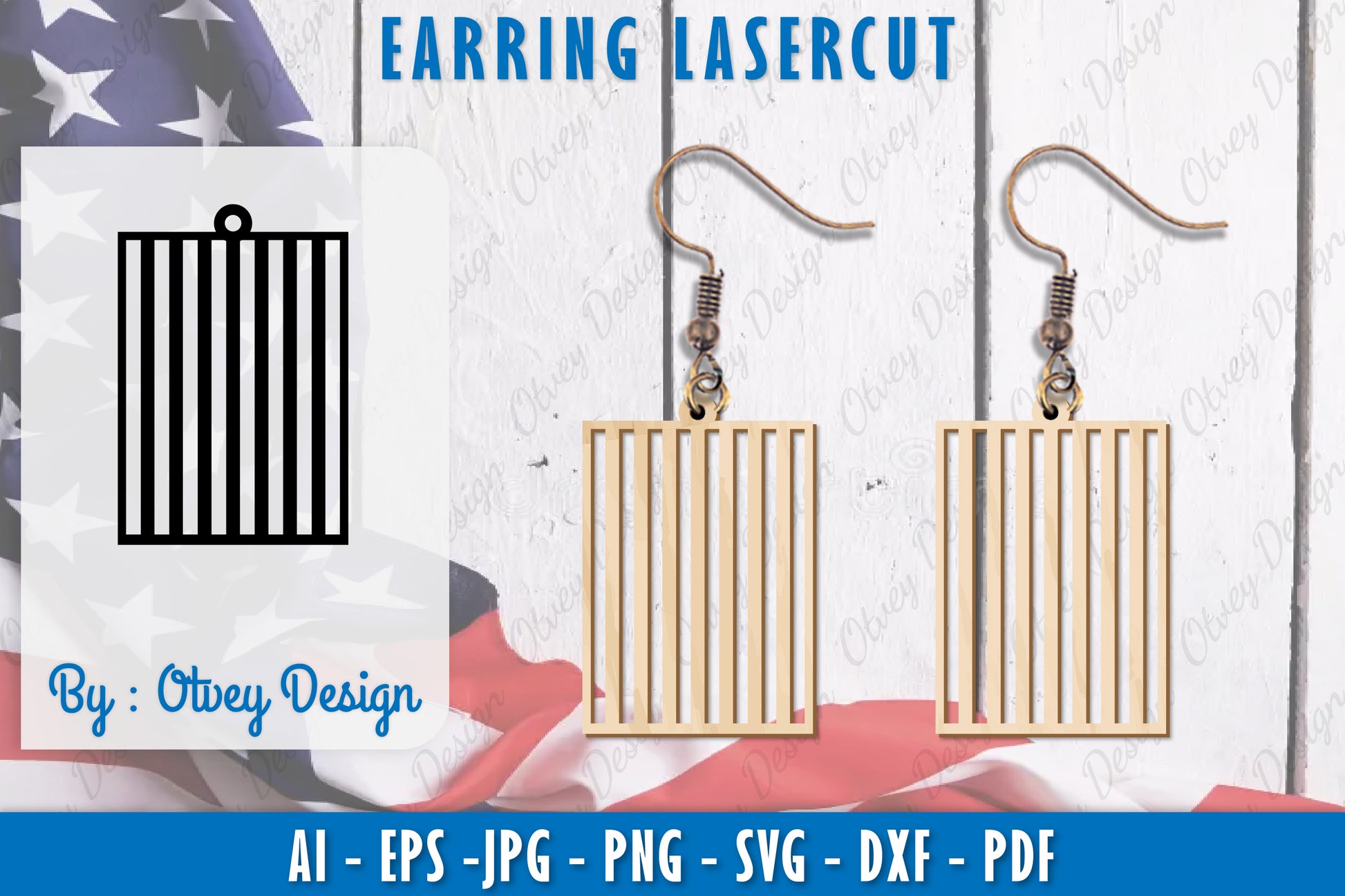 4th of July Earring SVG Bundle 9 - CraftNest - Digital Crafting and Art