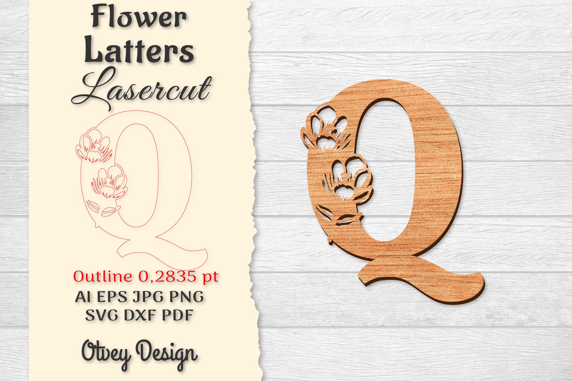 5 Flower Letters Laser Cut SVG Bundle 99 - CraftNest - Digital Crafting and Art