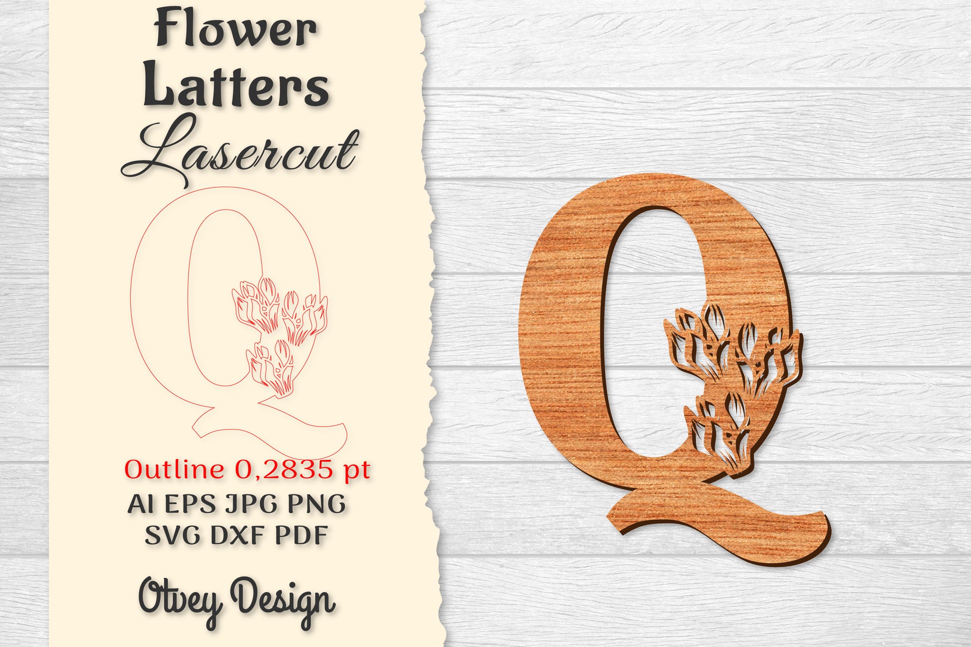 Flower Letters Laser Cut File SVG Bundle 105 - CraftNest - Digital Crafting and Art
