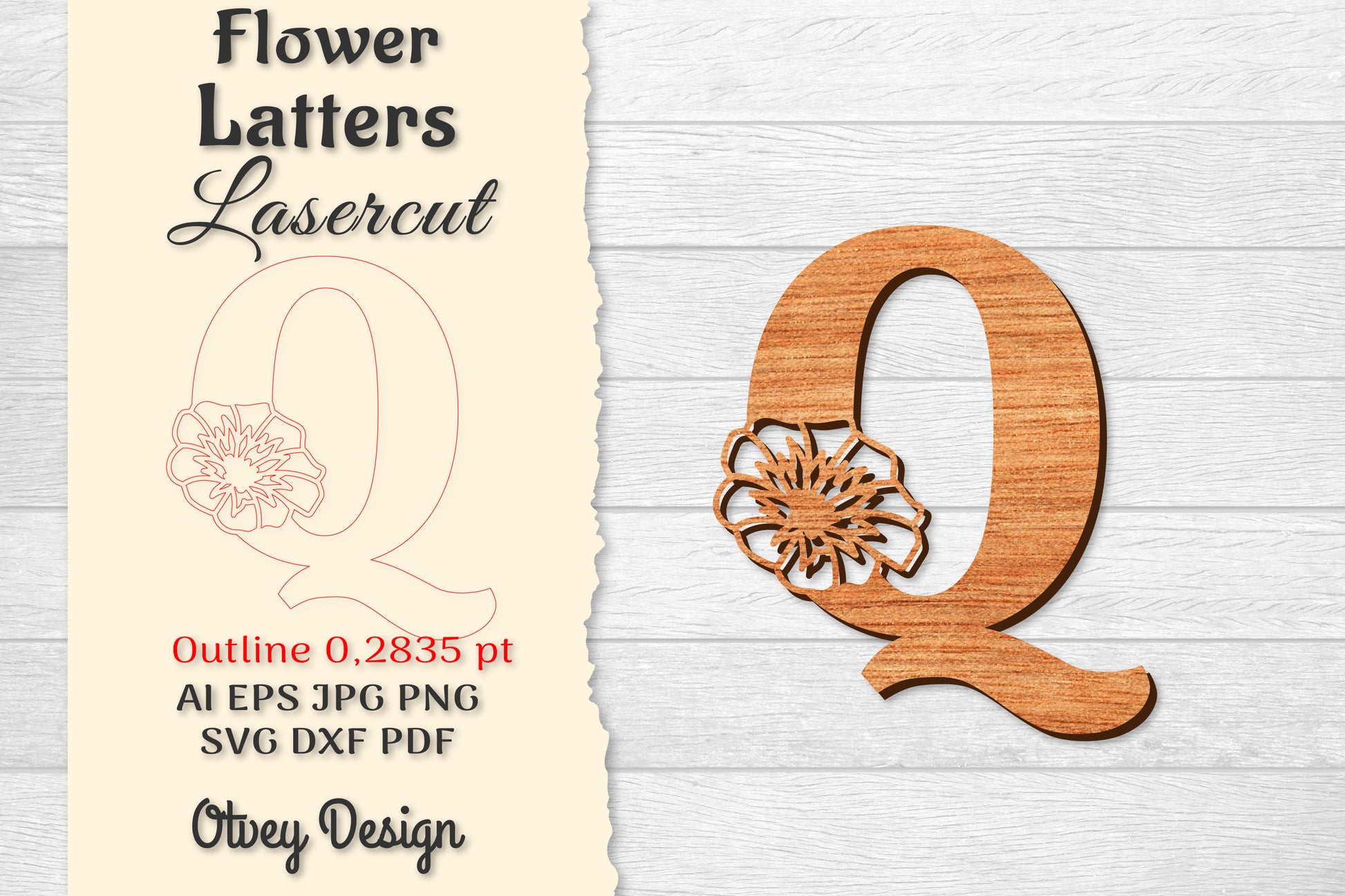 Flower Letters Laser Cut SVG Bundle 33 - CraftNest - Digital Crafting and Art
