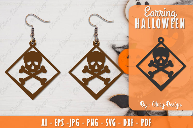 Earring Halloween Lasercut SVG Bundle 211 - CraftNest - Digital Crafting and Art