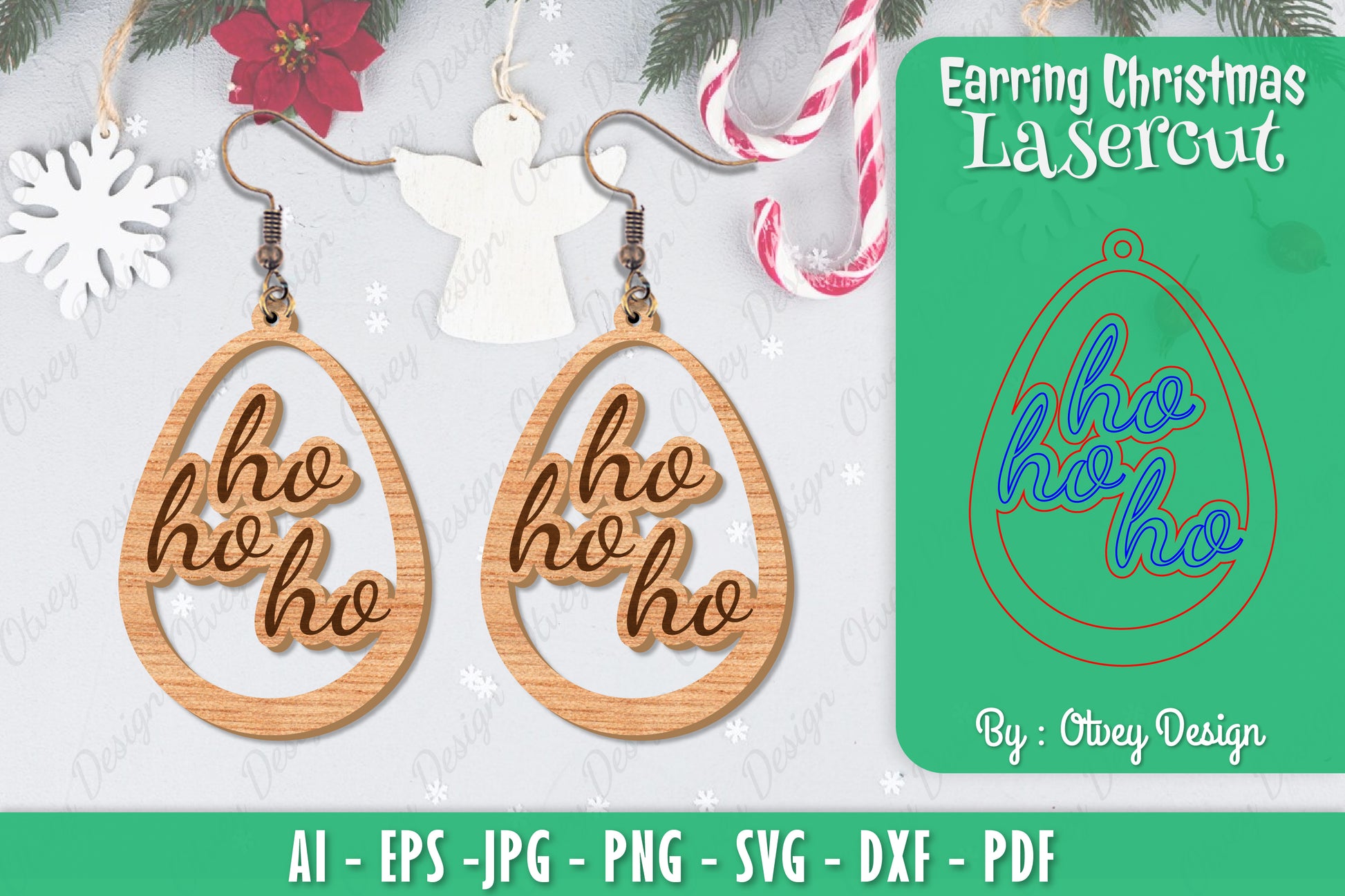 Christmas Earrings SVG Bundle 86 - CraftNest - Digital Crafting and Art