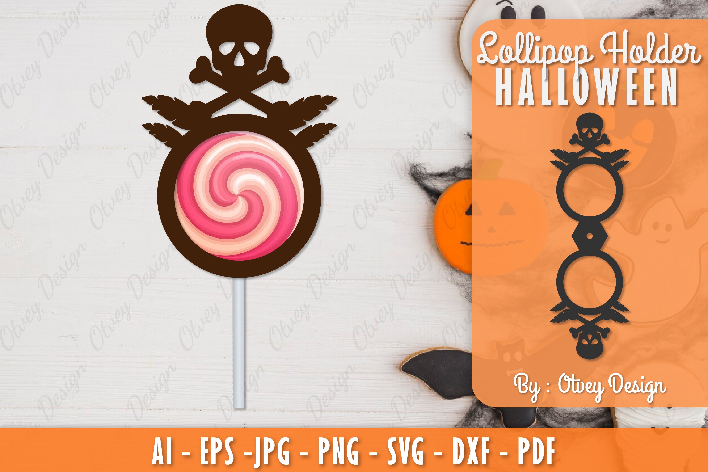Halloween Lollipop Holder SVG Bundle 9 - CraftNest - Digital Crafting and Art