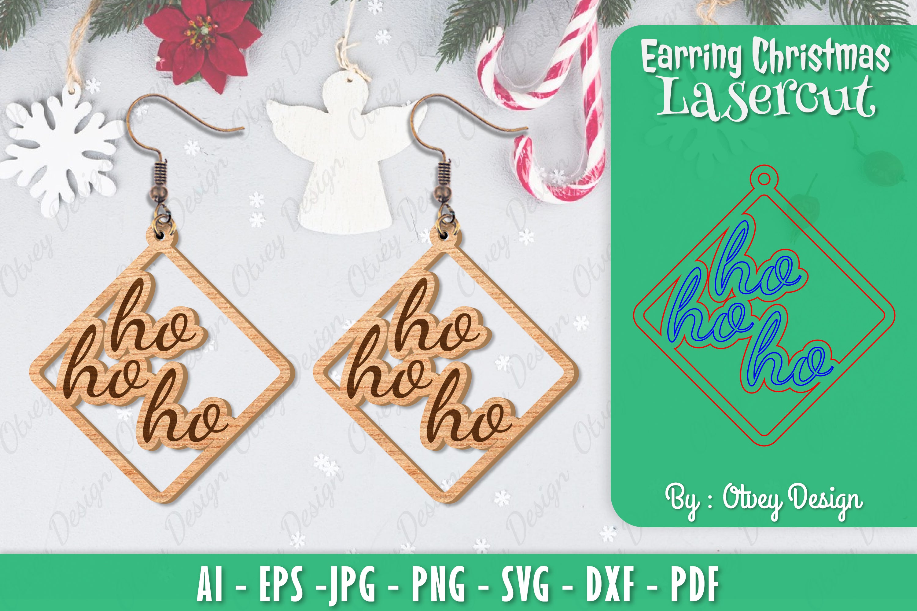 Christmas Earrings SVG Bundle