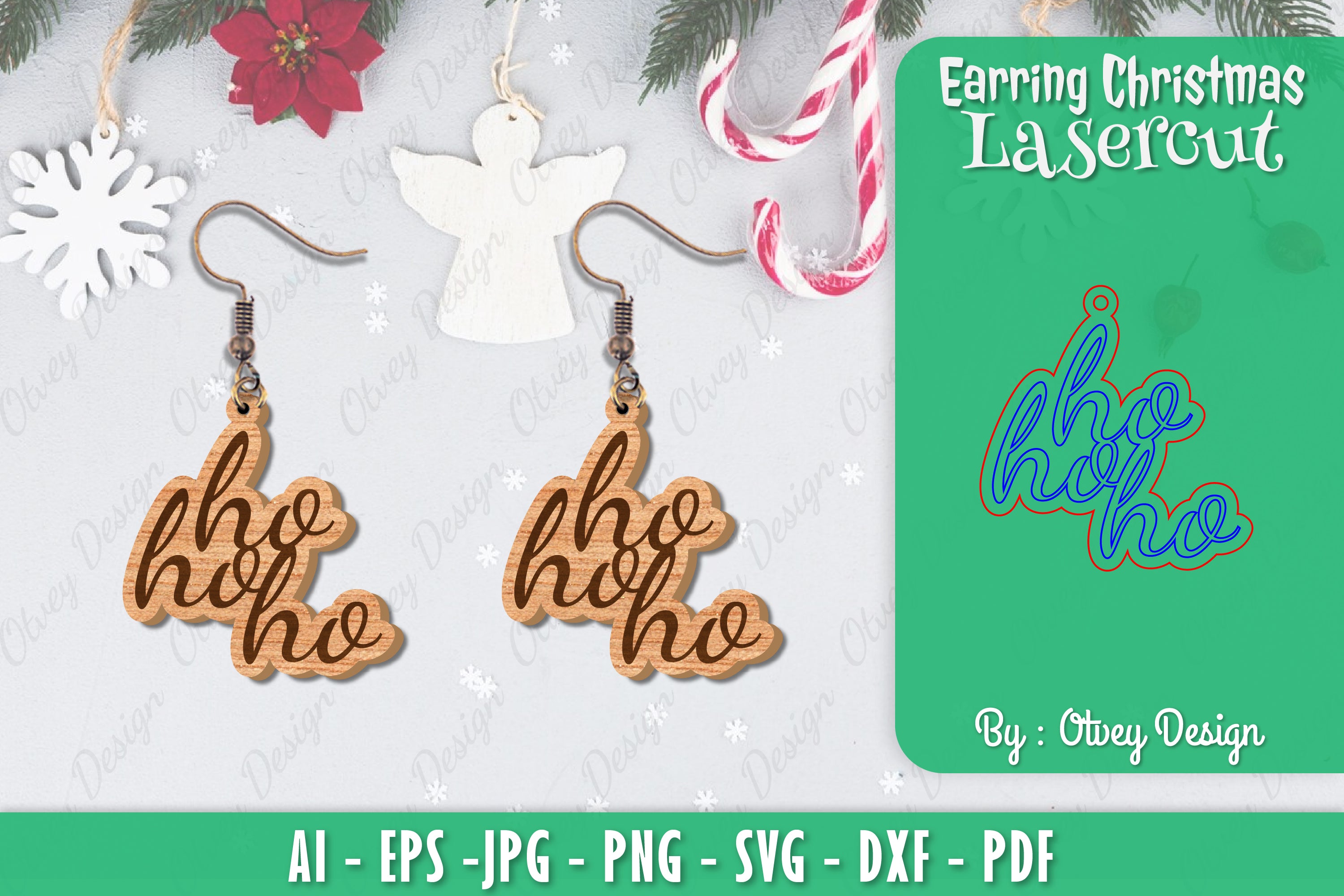 Christmas Earrings SVG Bundle