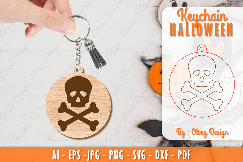 Keychain Halloween Lasercut SVG Bundle 37 - CraftNest - Digital Crafting and Art