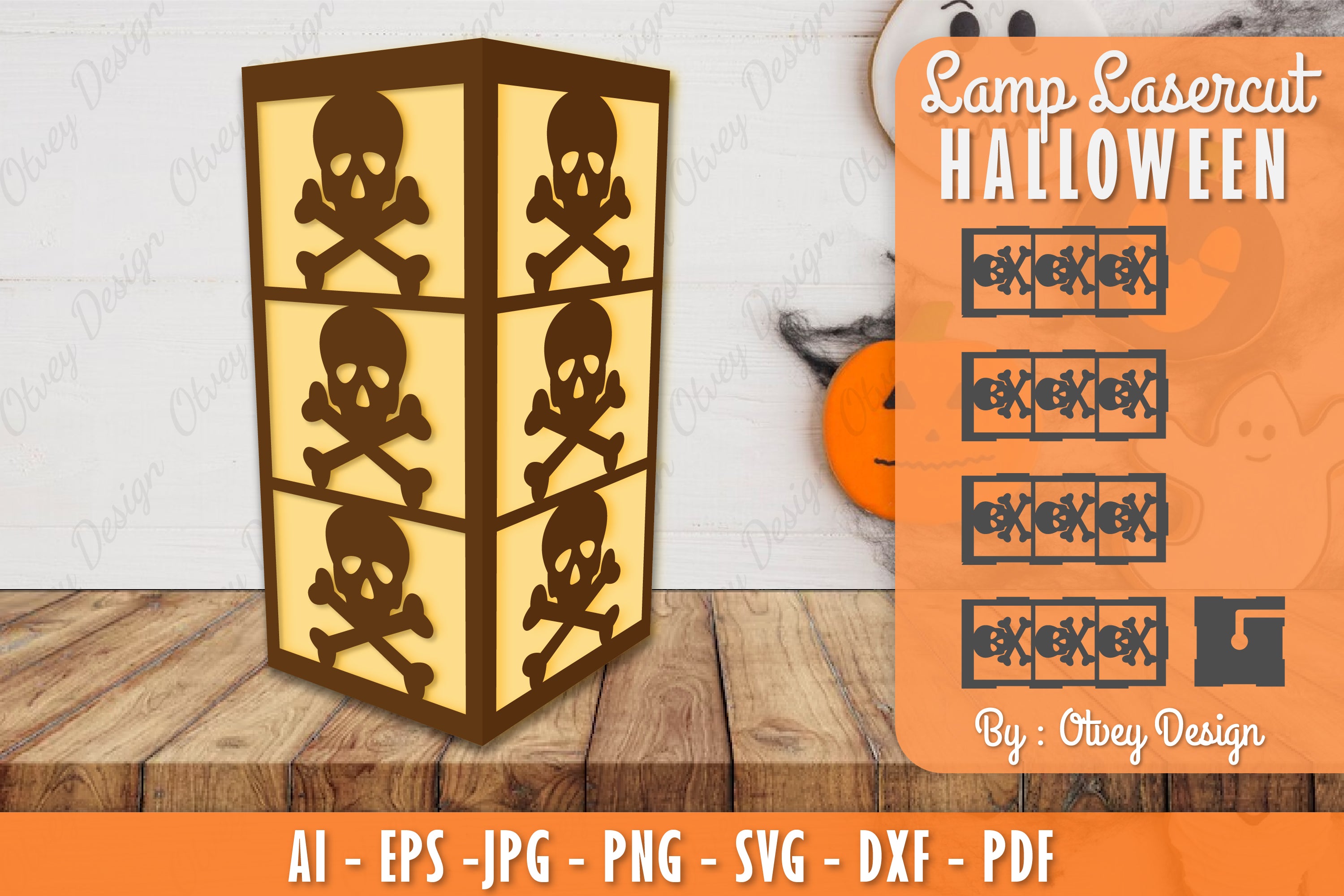 Halloween Lamp Lasercut SVG Bundle