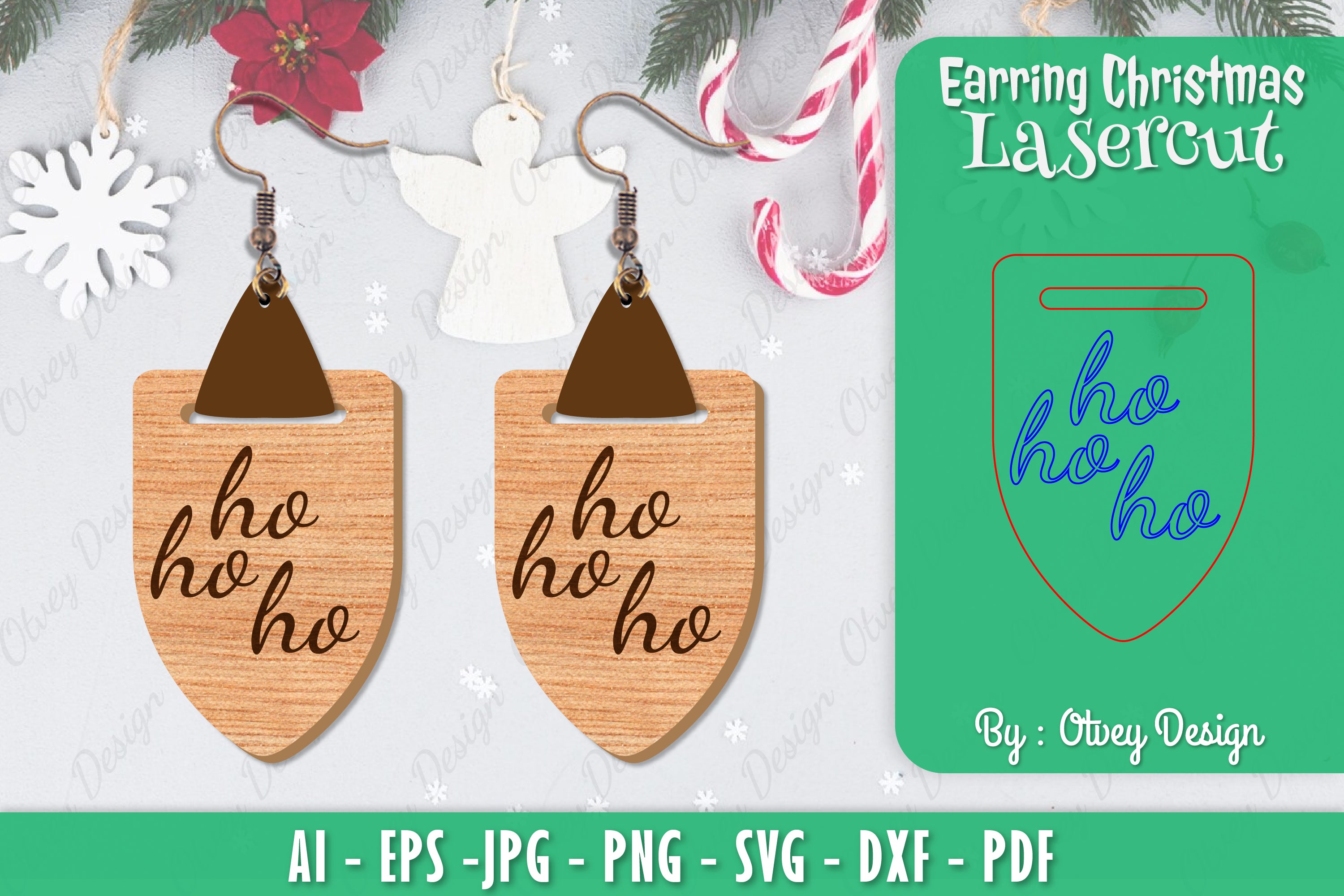 Christmas Earrings SVG Bundle 146 - CraftNest - Digital Crafting and Art