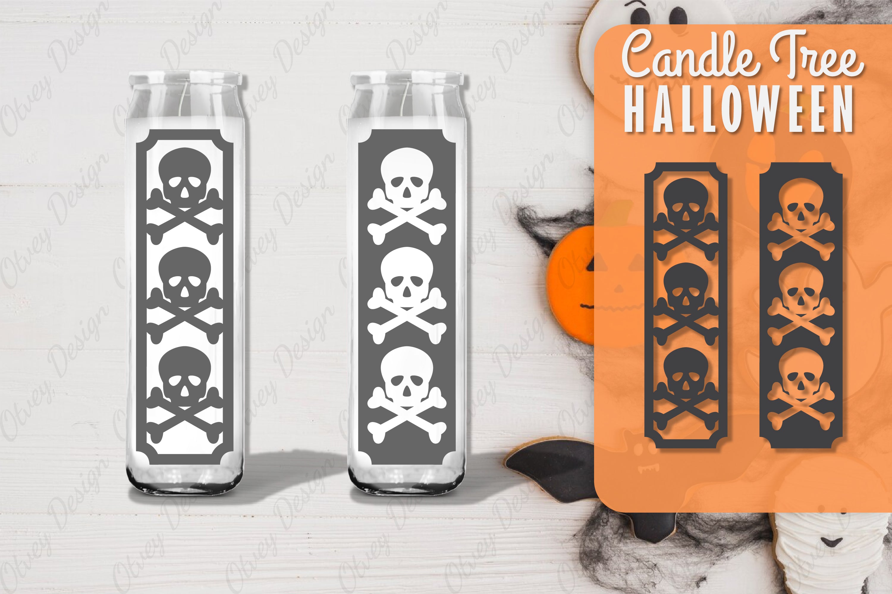 Halloween Candle Tree Design SVG Bundle 9 - CraftNest - Digital Crafting and Art