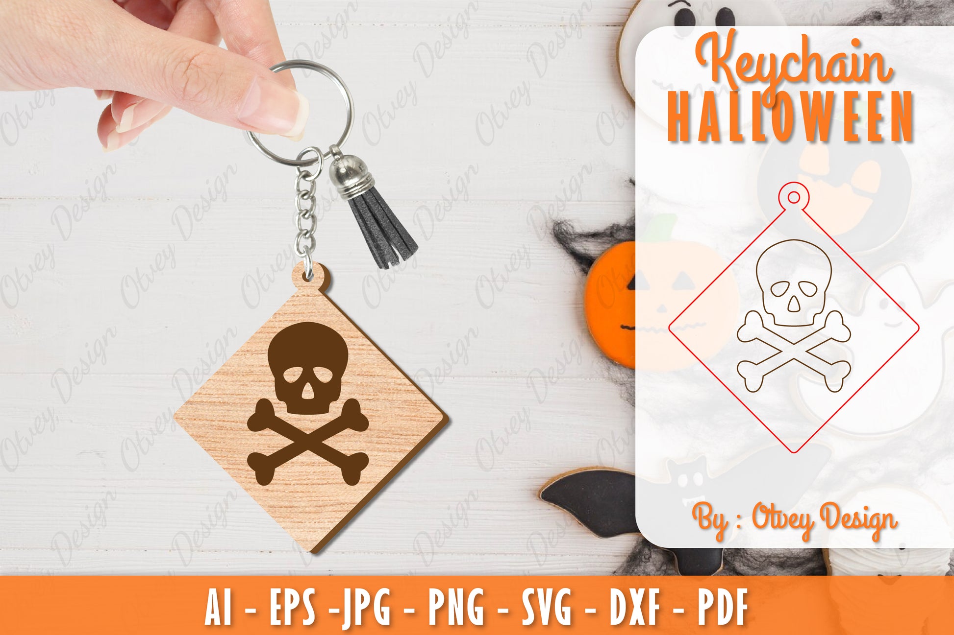 Keychain Halloween Lasercut SVG Bundle 119 - CraftNest - Digital Crafting and Art