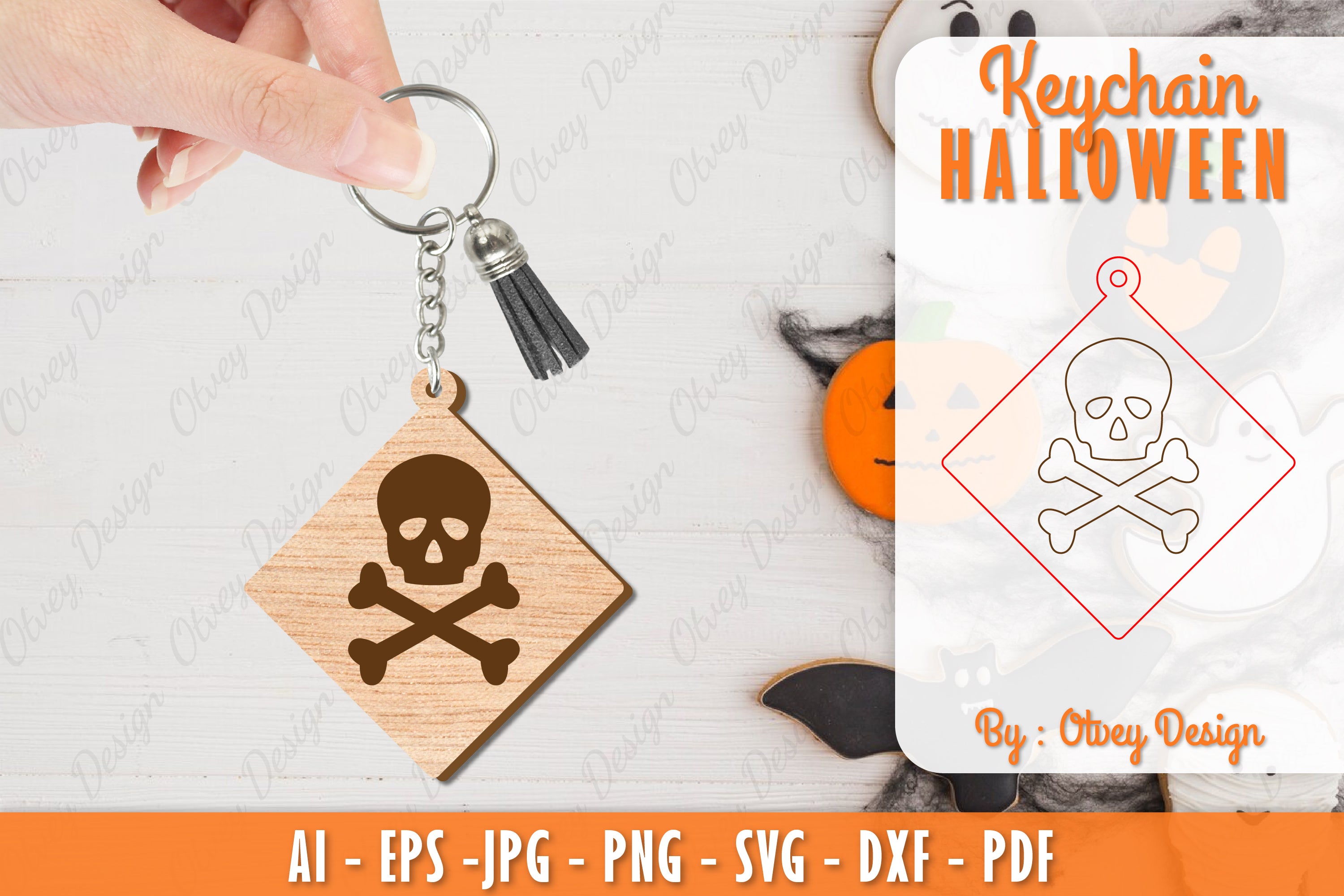 Keychain Halloween Lasercut SVG Bundle 119 - CraftNest - Digital Crafting and Art