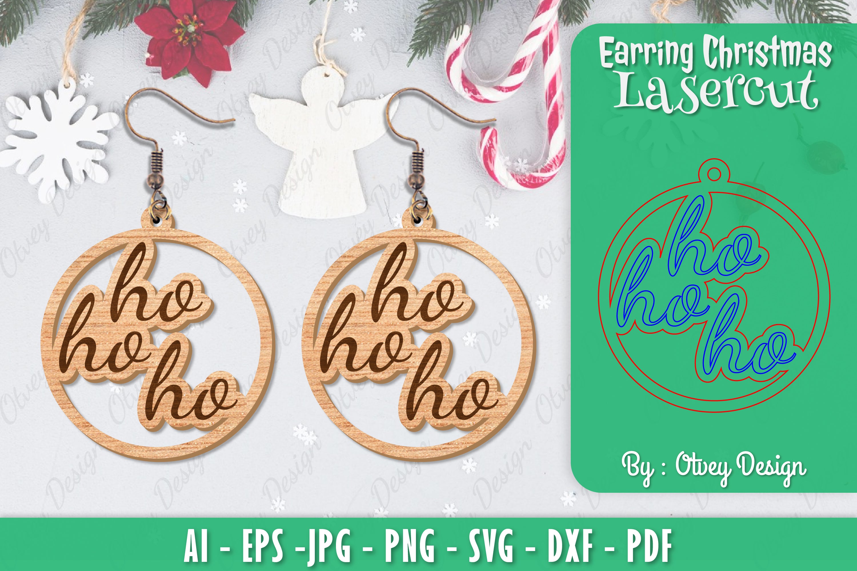 Christmas Earrings SVG Bundle