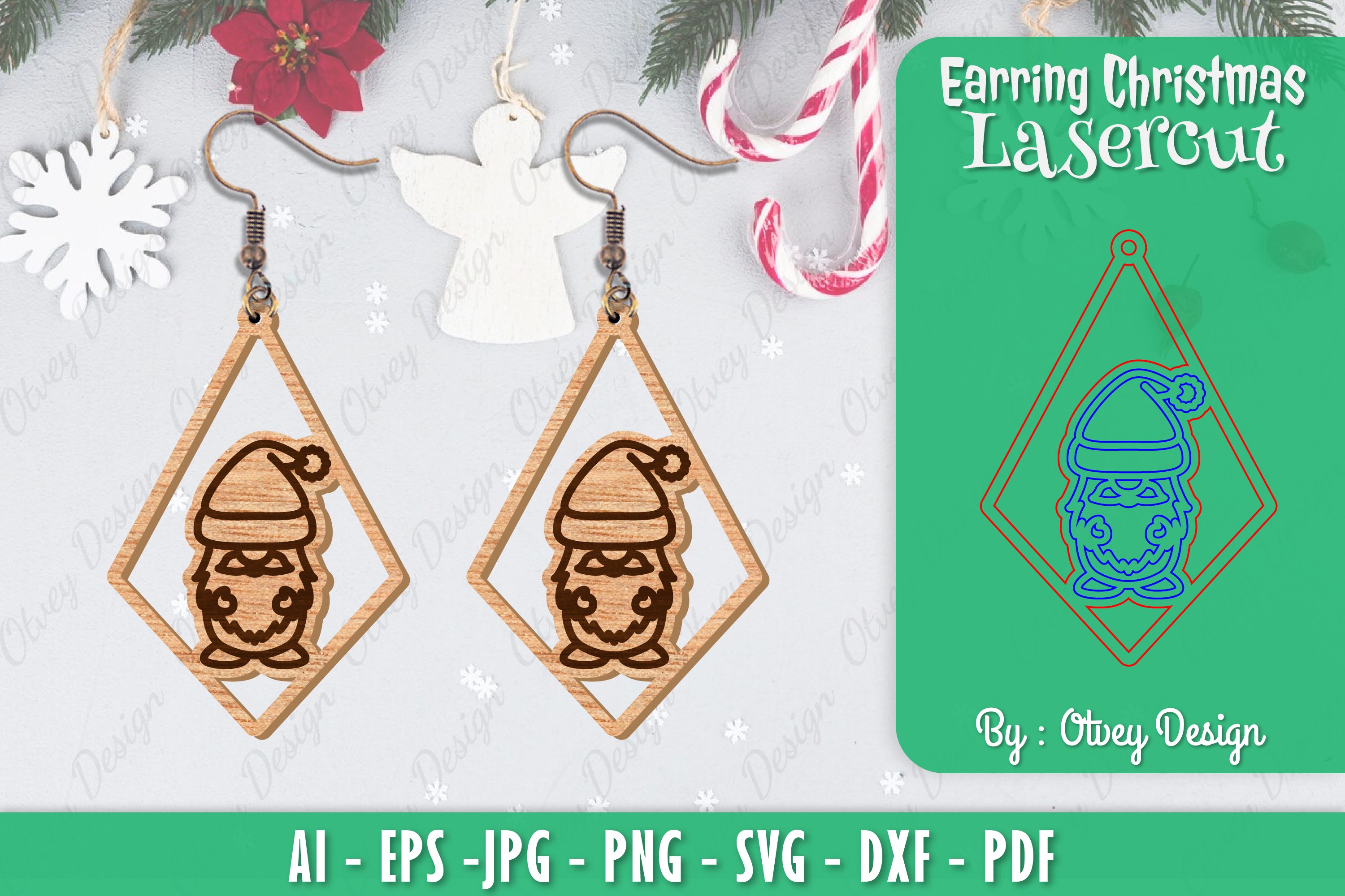 Christmas Earrings SVG Bundle 27 - CraftNest - Digital Crafting and Art