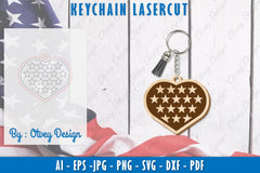 4th of July Keychain SVG Bundle 7 - CraftNest - Digital Crafting and Art