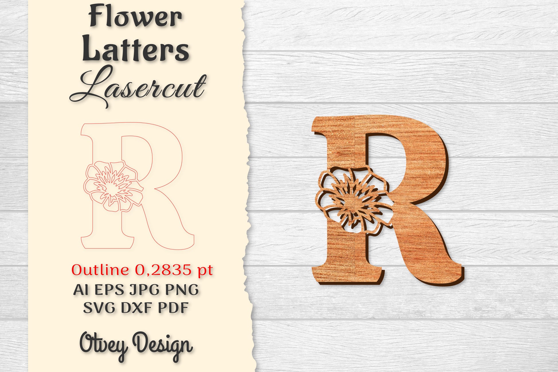 Flower Letters Laser Cut File SVG Bundle 10 - CraftNest - Digital Crafting and Art