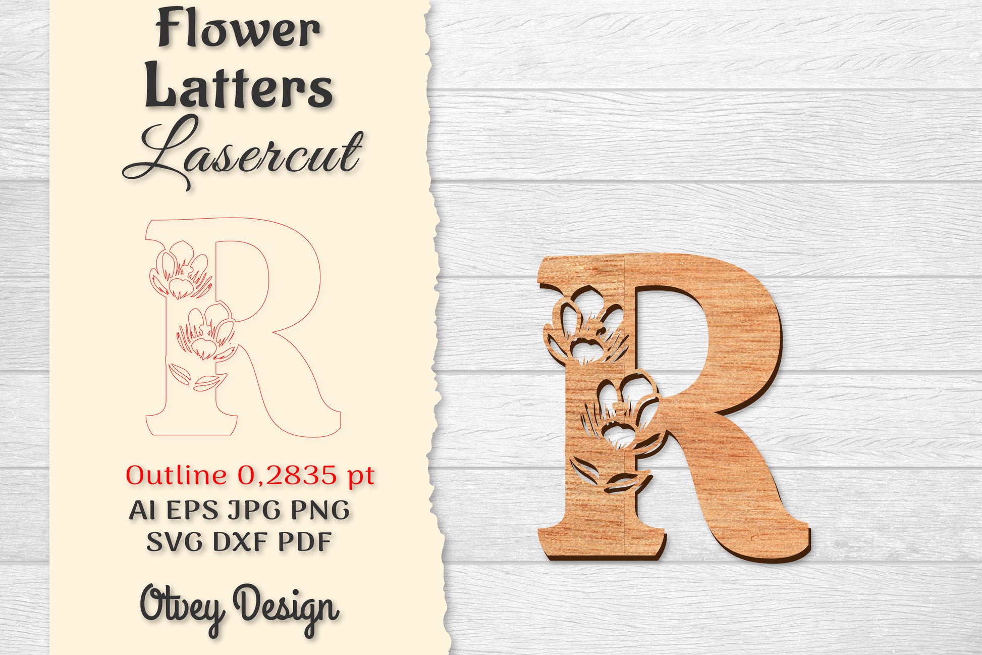 Flower Letters Laser Cut SVG Bundle 100 - CraftNest - Digital Crafting and Art