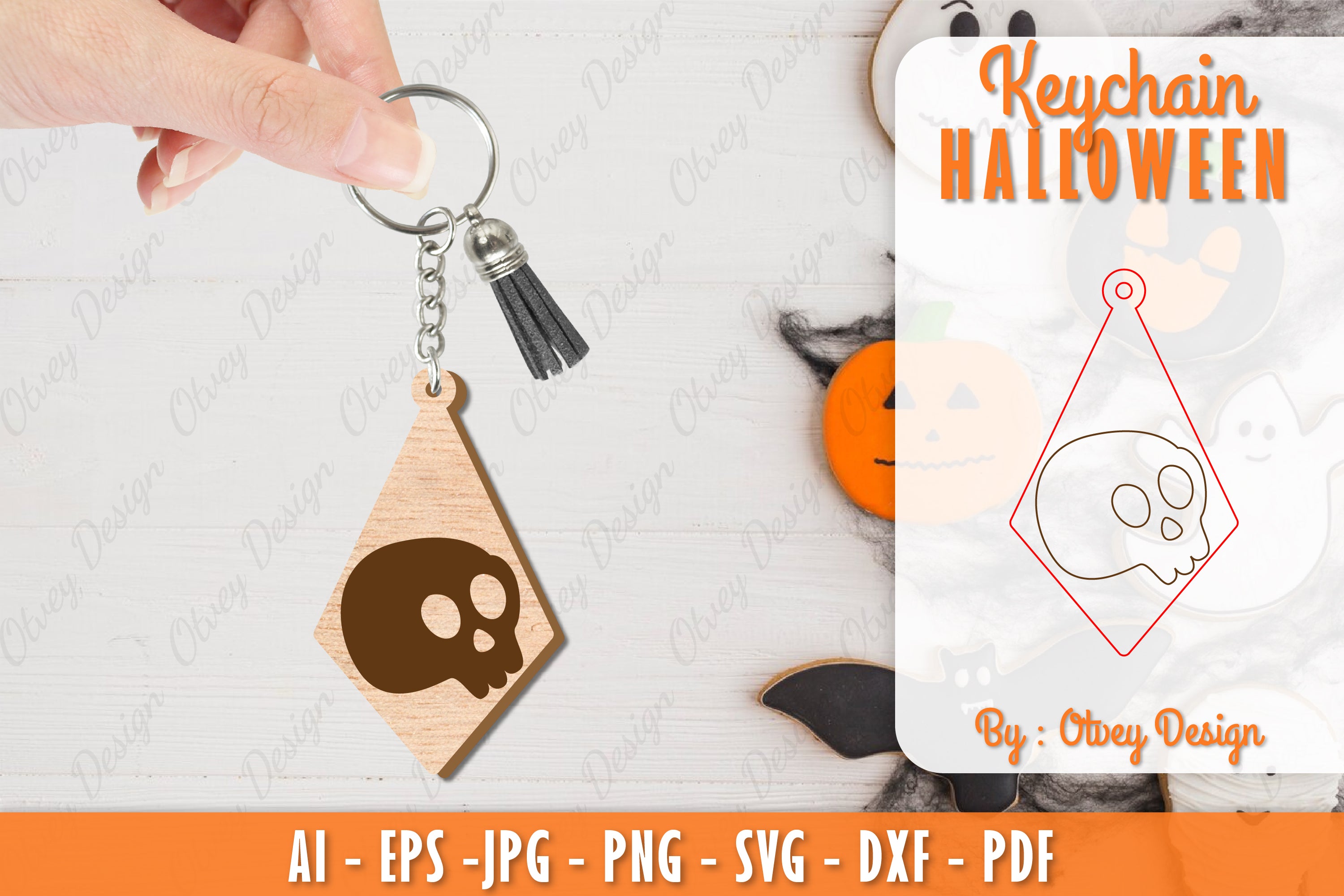 Keychain Halloween Lasercut SVG Bundle 91 - CraftNest - Digital Crafting and Art